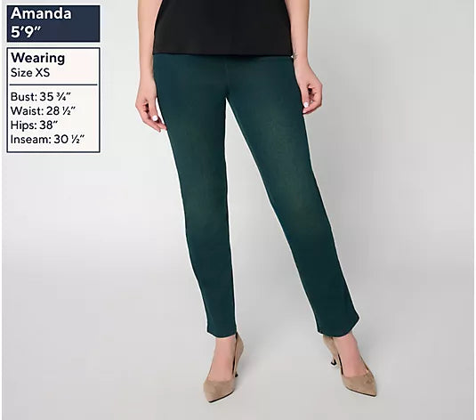 Women with Control Prime Stretch Denim Straight Leg Jeans