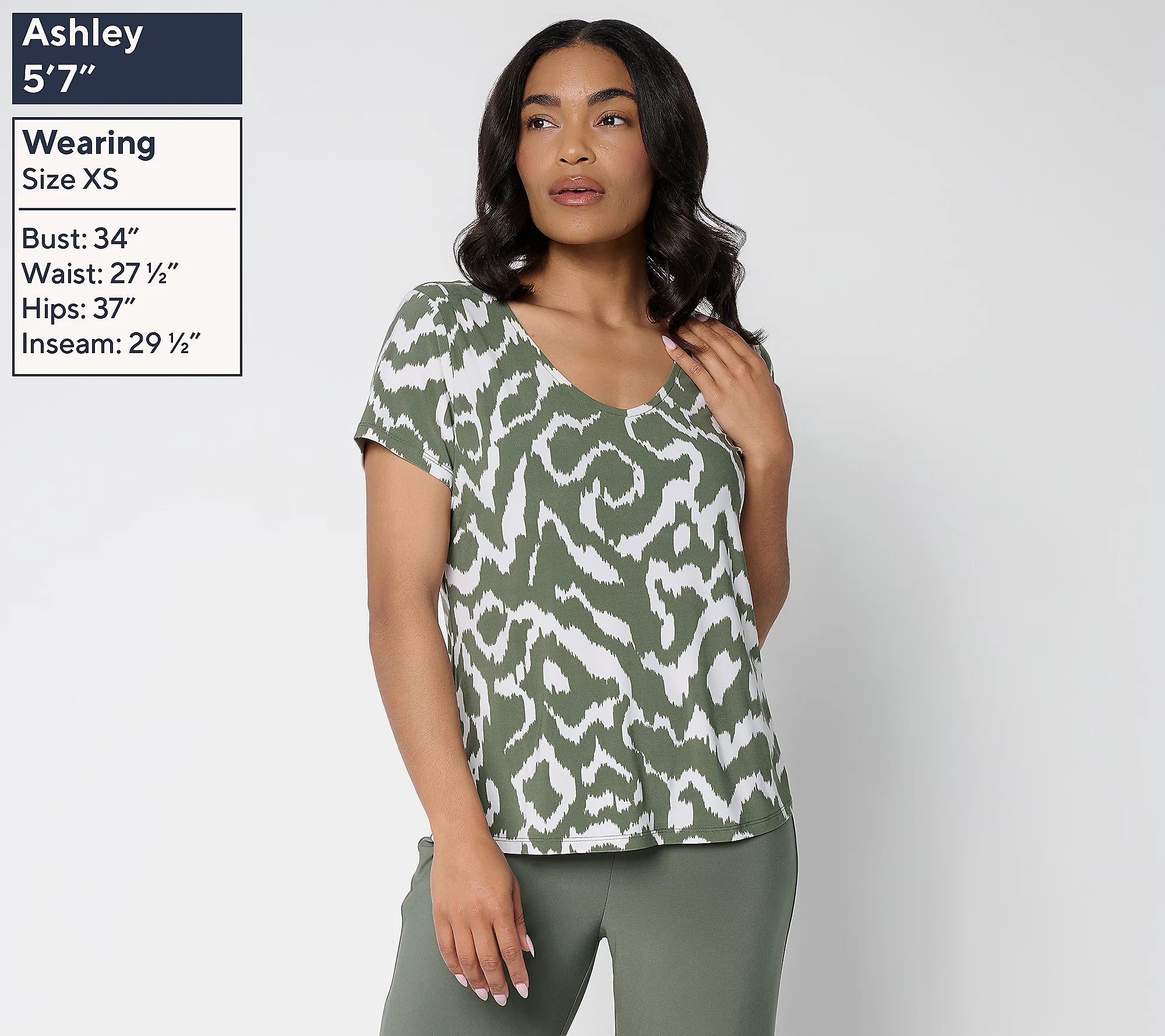 Attitudes by Renee Como Jersey V-Neck Top
