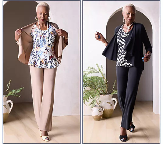 Attitudes by Renee Regular Wardrobe Warriors 2PC Como Jersey Set