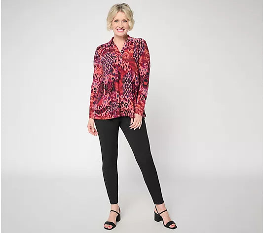 Women with Control Printed Knit Top