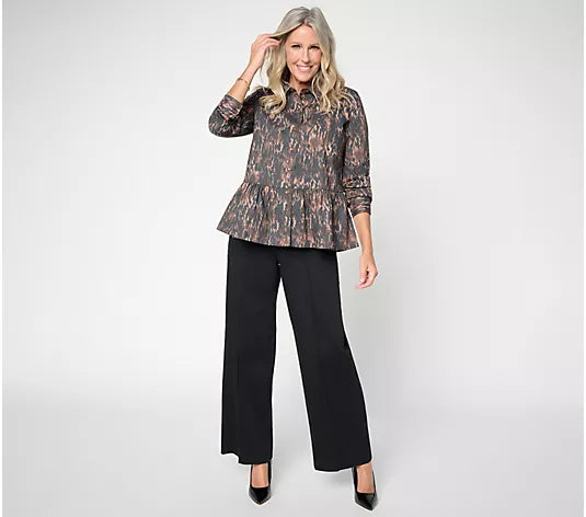 Women with Control Poplin Button Up Shirt