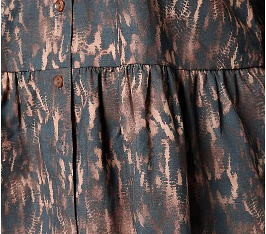 Women with Control Poplin Button Up Shirt