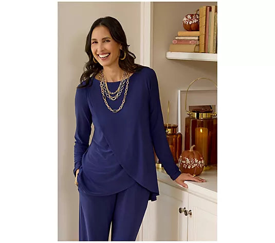 Women with Control Regular Como Jersey Wide Leg Set