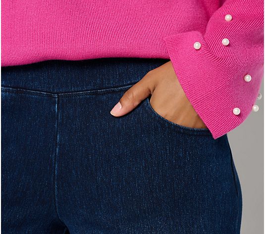 Women with Control Prime Stretch Wide Leg Full Length Jeans
