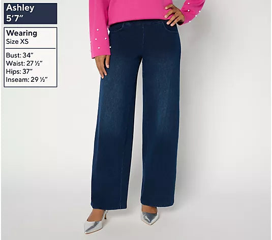 Women with Control Prime Stretch Wide Leg Full Length Jeans