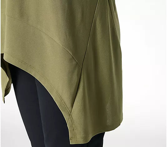 Women with Control Moss Crepe V Neck Tunic