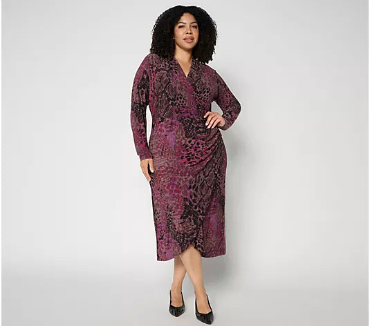 Women with Control Como Jersey Surplice Wrap Dress