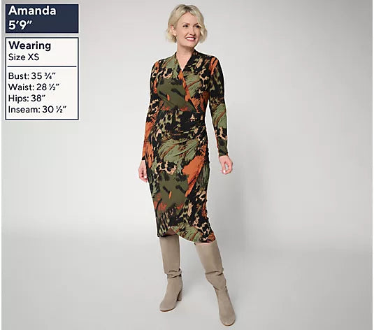 Women with Control Como Jersey Surplice Wrap Dress