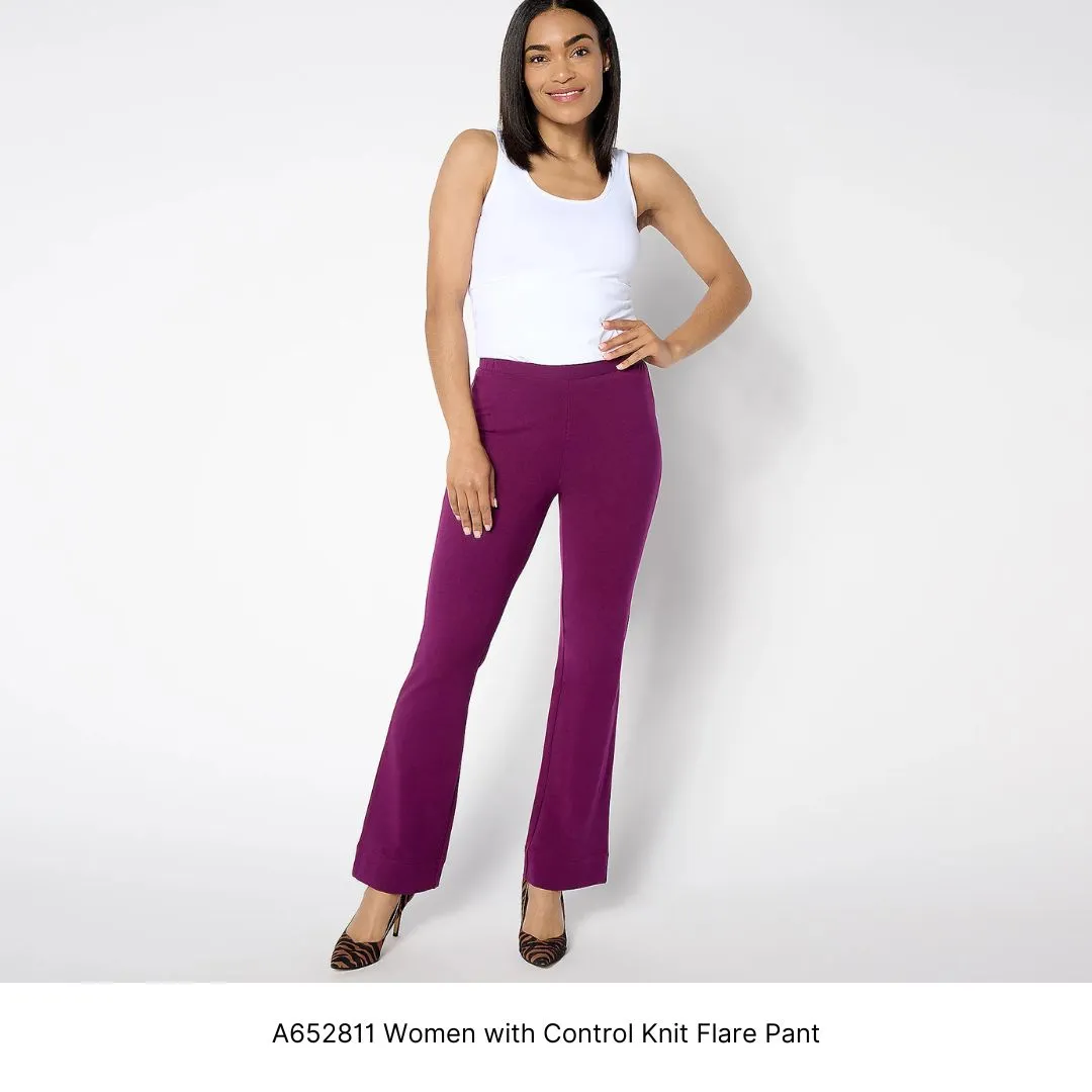 A652811 Women with Control Knit Flare Pant