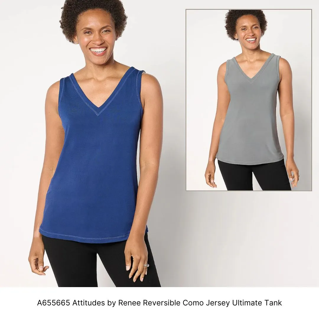 A655665 Attitudes by Renee Reversible Como Jersey Ultimate Tank