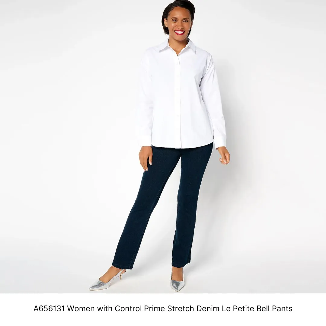 A656131 Women with Control Prime Stretch Denim Le Petite Bell Pants