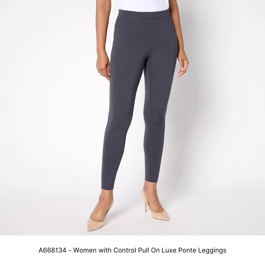 A668134 - Women with Control Pull On Luxe Ponte Leggings