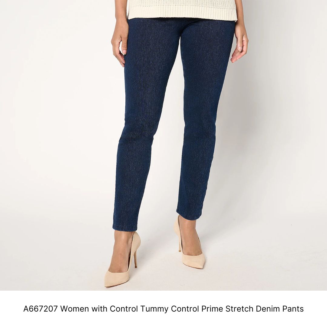 A667207 Women with Control Tummy Control Prime Stretch Denim Pants